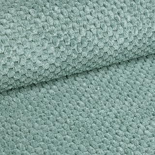 Onega tela por metros 146 cm – Tela de terciopelo suave y mate – 300 g/m² – 35.000 Martindale – Impermeable y apta para mascotas – Tela para tapizar sofá, silla, paneles – Verde claro