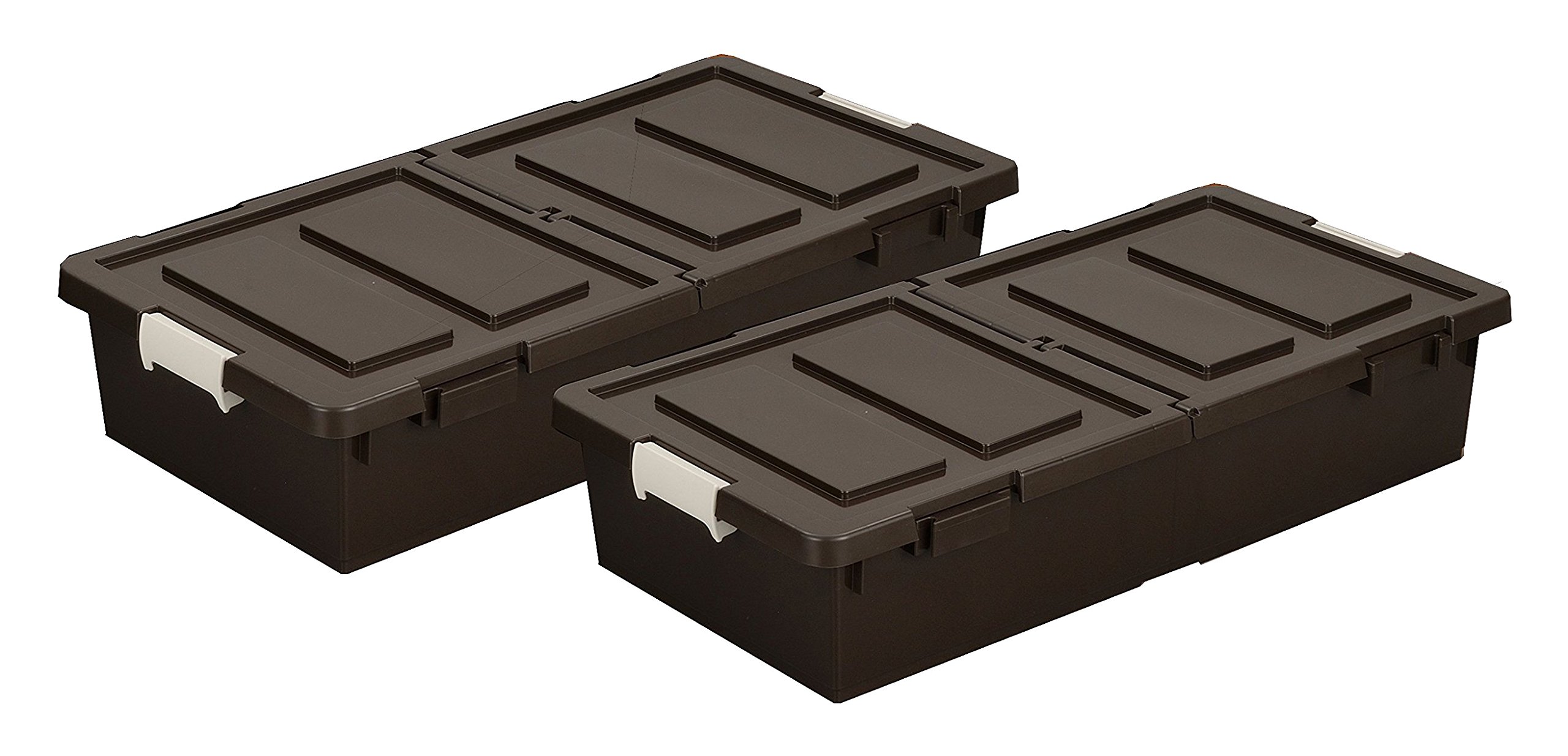 ベッド収納ボックス2個セット Amazon｜ベッド下収納ボックス 2個組 BR｜収納ケース・ボックス