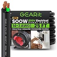 Vista 38 de GearIT Cable de alimentación portátil 14/4 14 AWG (100 pies – 4 conductores) SOOW 600V calibre 14 cable eléctrico para motor, luces portátiles
