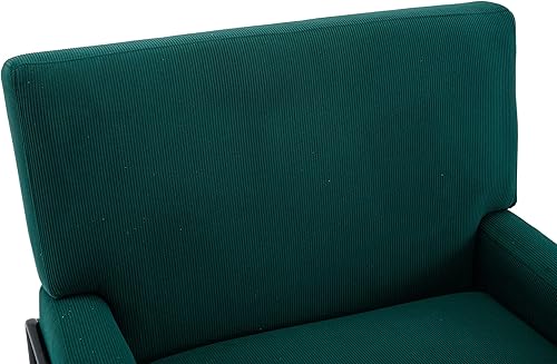 Miniatura 5 de HomSof Accent Chair - Sillón industrial moderno con marco de metal para sala de estar, esmeralda