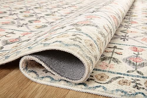 Miniatura 4 de Rifle Paper Co. x Loloi Eden Collection EDE-03 - Alfombra de área de color marfil de 7 pies 6 pulgadas x 9 pies 6 pulgadas