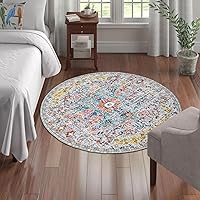 Vista 158 de Vintage Bohemian Entry Rug, 2x3 Small Entryway Rug Boho Kitchen Rugs Non-Slip Washable Indoor Door Mat, Distressed Floral Soft Accent Throw Rugs for