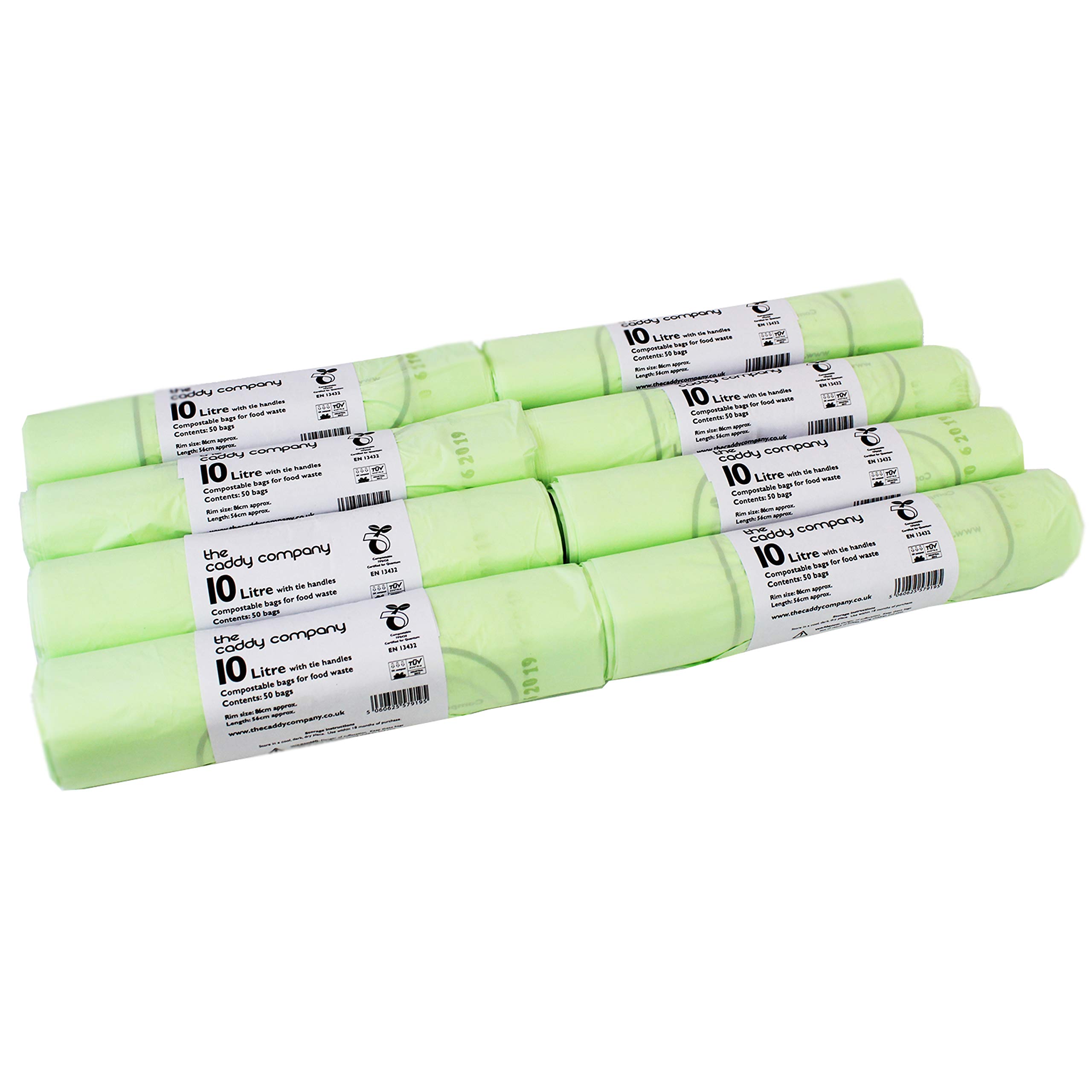 B&Q - 10L Tie-Handle  Compostable Caddy Liners8 Rolls