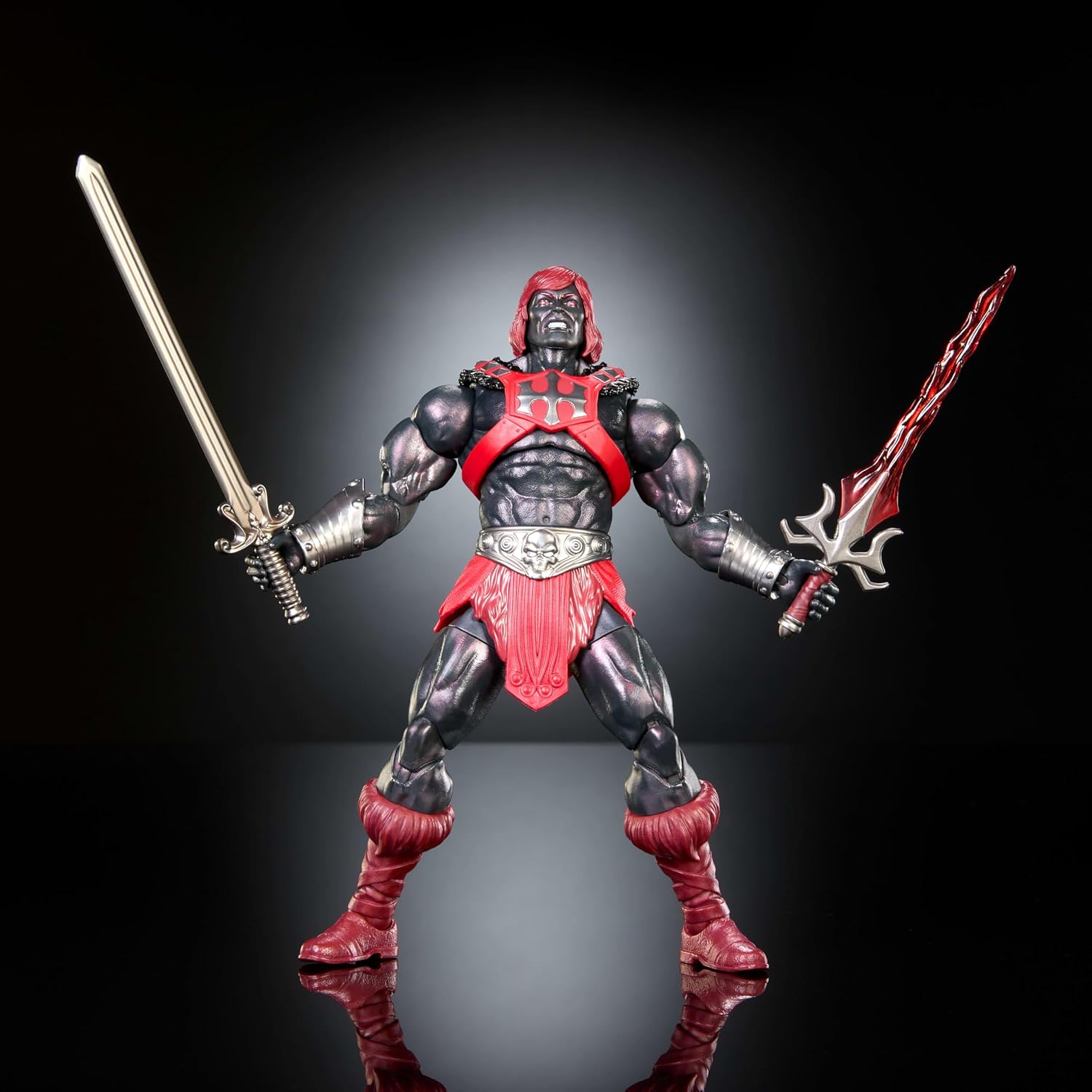 Masters of The Universe Masterverse Action Figure Anti-Eternia He-Man, 7 Inch Motu Toy, 30 Points Articulation, Removable Armor & Weapon Accessories