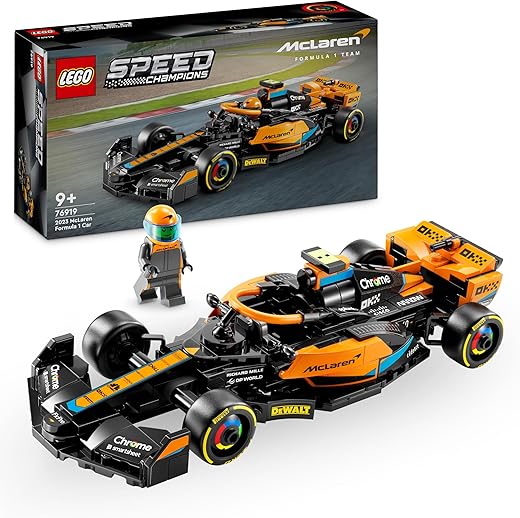 LEGO Speed Champions Coche de Carreras de Fórmula 1 McLaren 2023 Maqueta de Vehículo de Juguete para Niños y Niñas de 9 Años o Más, Regalo de Cumpleaños, Decoración Dormitorio76919