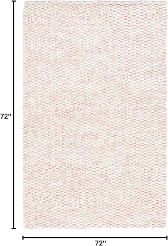 Miniatura 6 de Safavieh Natura Collection - Alfombra de área de 5 x 8 pies, beige y marfil, diseño de lana texturizada hecha a mano, ideal para sala de estar,