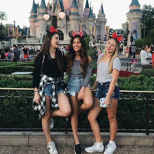 Miniatura 5 de YUNISS 2 PCS Mouse Ears, Shiny Sequin Bow Mouse Ears Headbands for Adult Women Girls Christmas Birthday Party