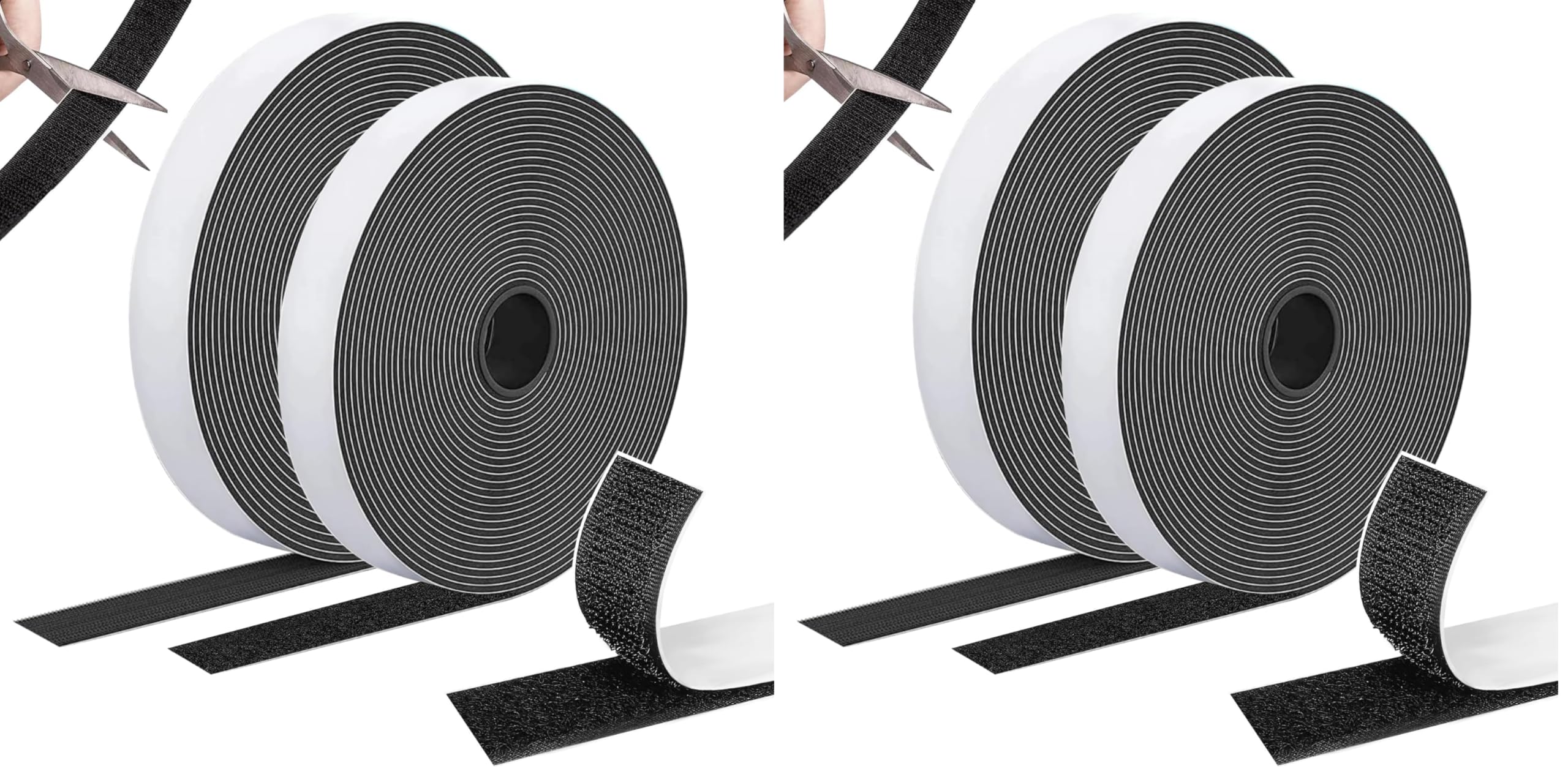 Bande autocollante extra forte double face noire 10m auto-agrippante