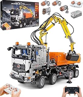 Technik LKW für Mercedes-Arocs, 2819 Teile groß MOC Klemmbausteine Pneumatik LKW Bausatz, Kompatibel mit Lego Technik LKW