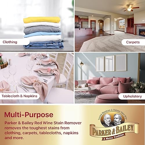 Miniatura 7 de Parker & Bailey Removedor de manchas de vino tinto, eliminación instantánea de manchas, removedor de manchas sin olor de acción rápida para