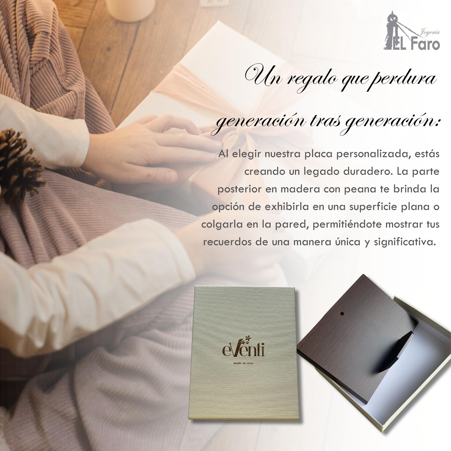 Placa conmemorativa personalizada 13x18 homenaje para bodas