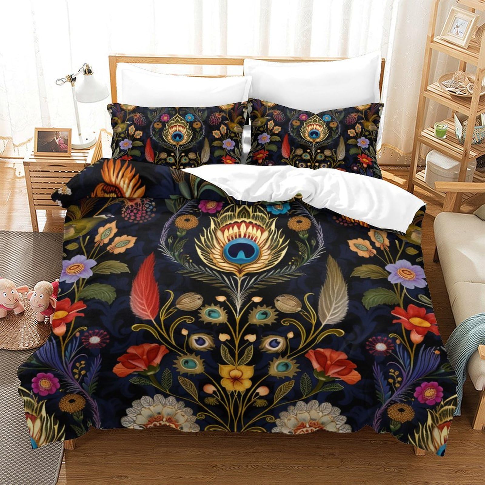Housse de couette respirante et super douce parure de lit imprimé 3D en microfibre 200x200