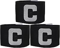 Vista 1 de 3 uds Youth Captain Armband Football Soccer Elastic Captain Armband Bandas ajustables Capitán Brazalete para jóvenes (negro)