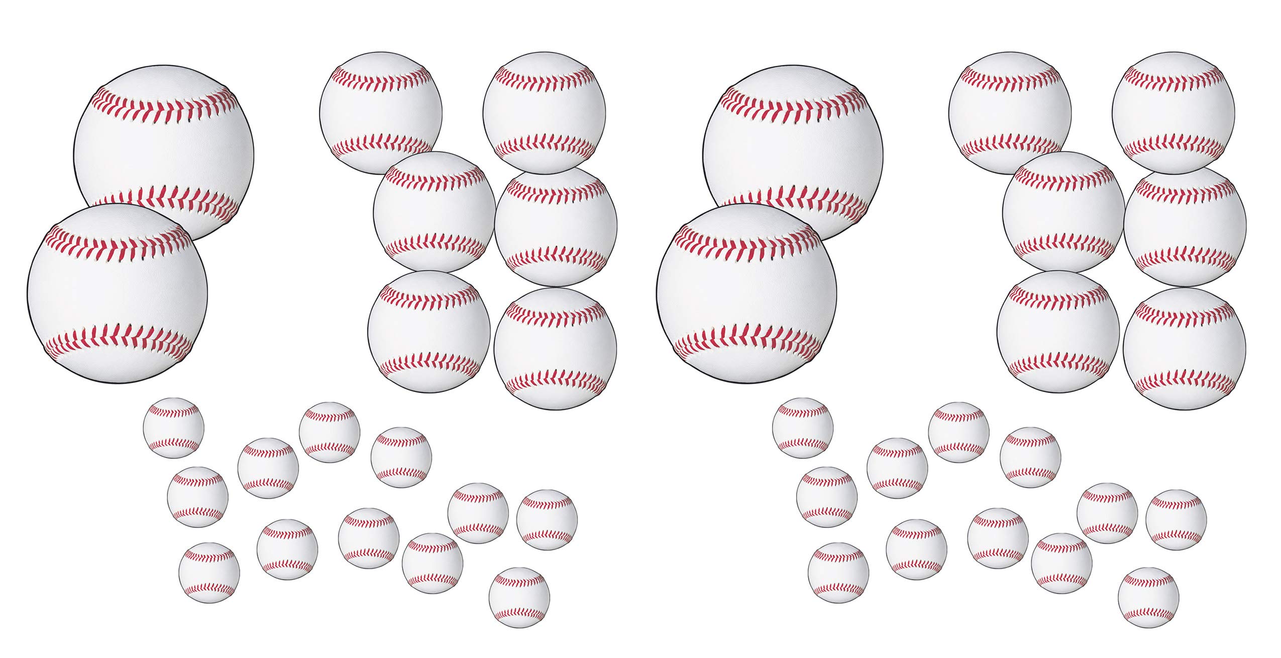 Découpes de baseball Beistle 53630 pour un anniversaire sportif réussi
