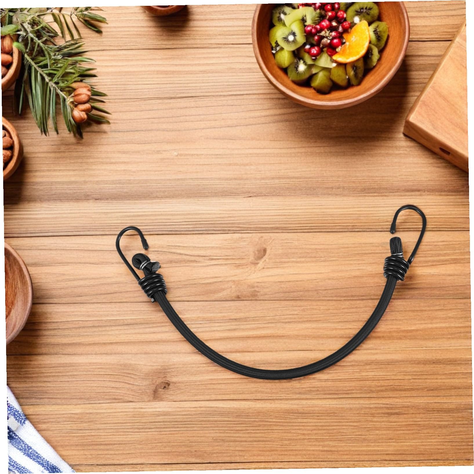 Angoily 6 Pezzi Corde Elastiche con Ganci Cinghie Regolabili Resistenti all’Acqua per Fissaggio Bagagli Campeggio Bicicletta e Veicoli Antivento per Esterni