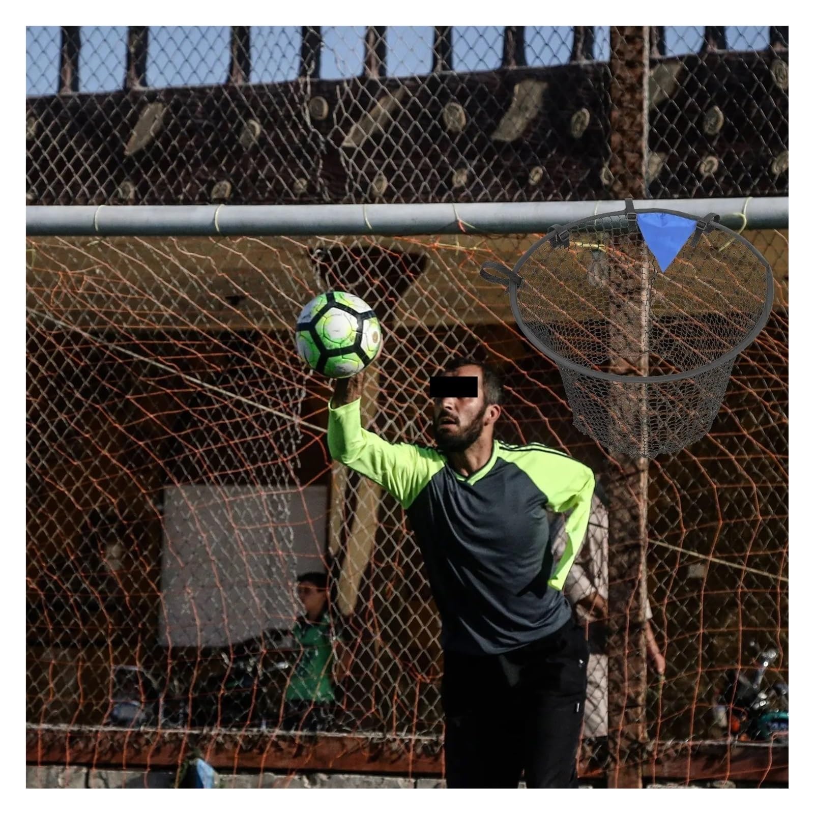 2 Redes de portería fútbol, ​​Bolsa, Equipo Entrenamiento, ​​Redes práctica, for Deportes Interior para Entrenamiento
