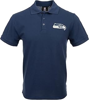FOCO NFL Seattle Seahawks Mens Polo Short Sleeve ShirtPolo Short Sleeve Shirt, Casual Color, XXL