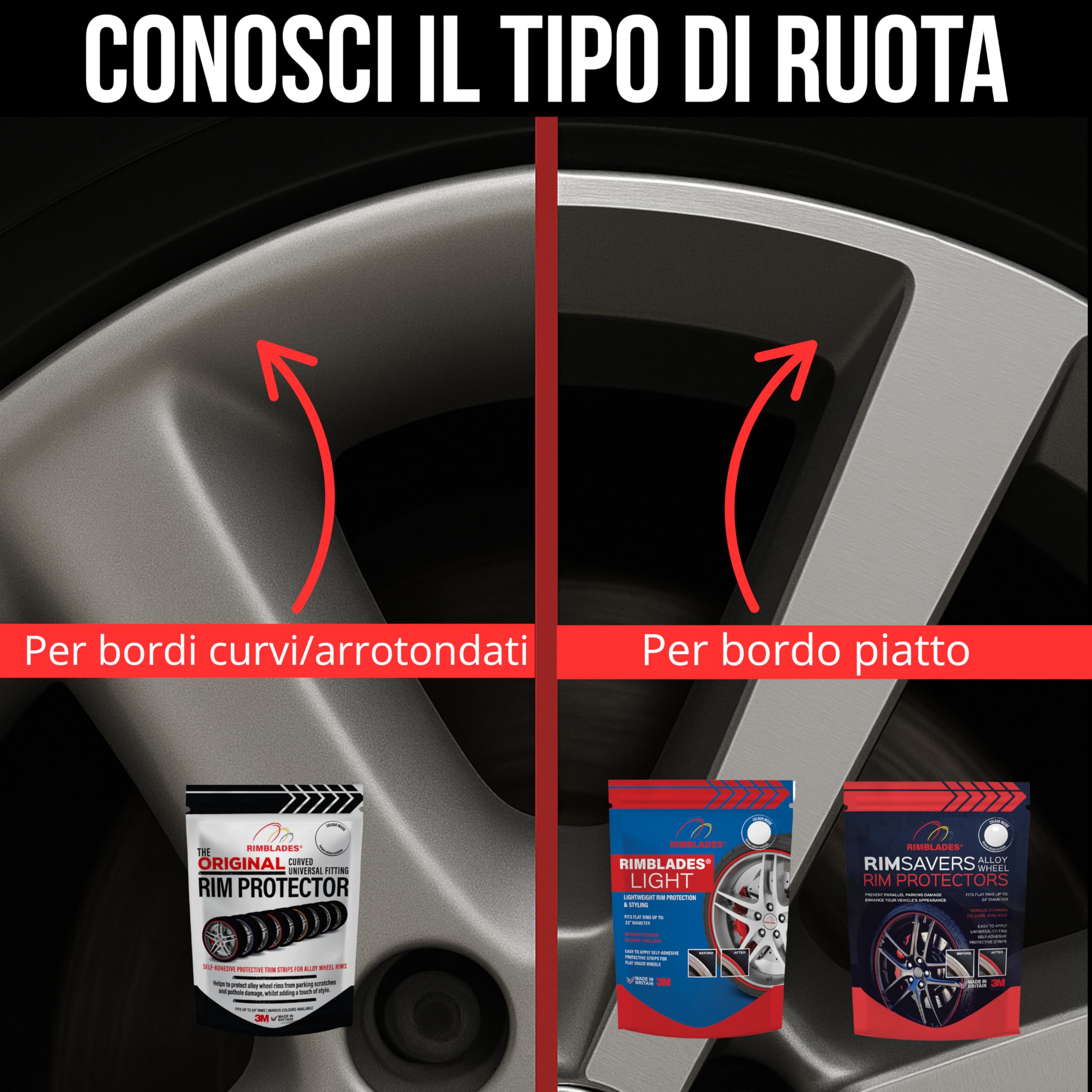 Rimblades Original Protezioni per cerchi in lega Nero 22" x 4