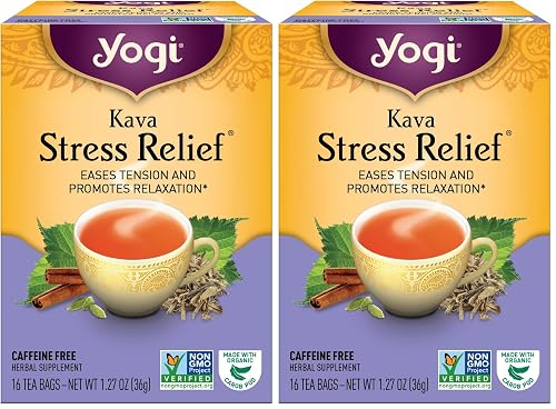 Yogi Tea,Kava Stress Relief,16 Count (Pack of 2)
