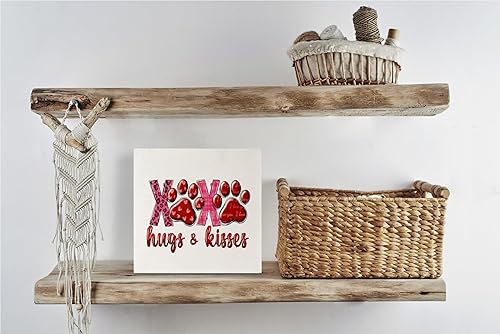 Miniatura 7 de KEUSPI Decoración de mesa de escritorio para el día de San Valentín, letrero de madera para el día de San Valentín, gnomos rosados, decoración