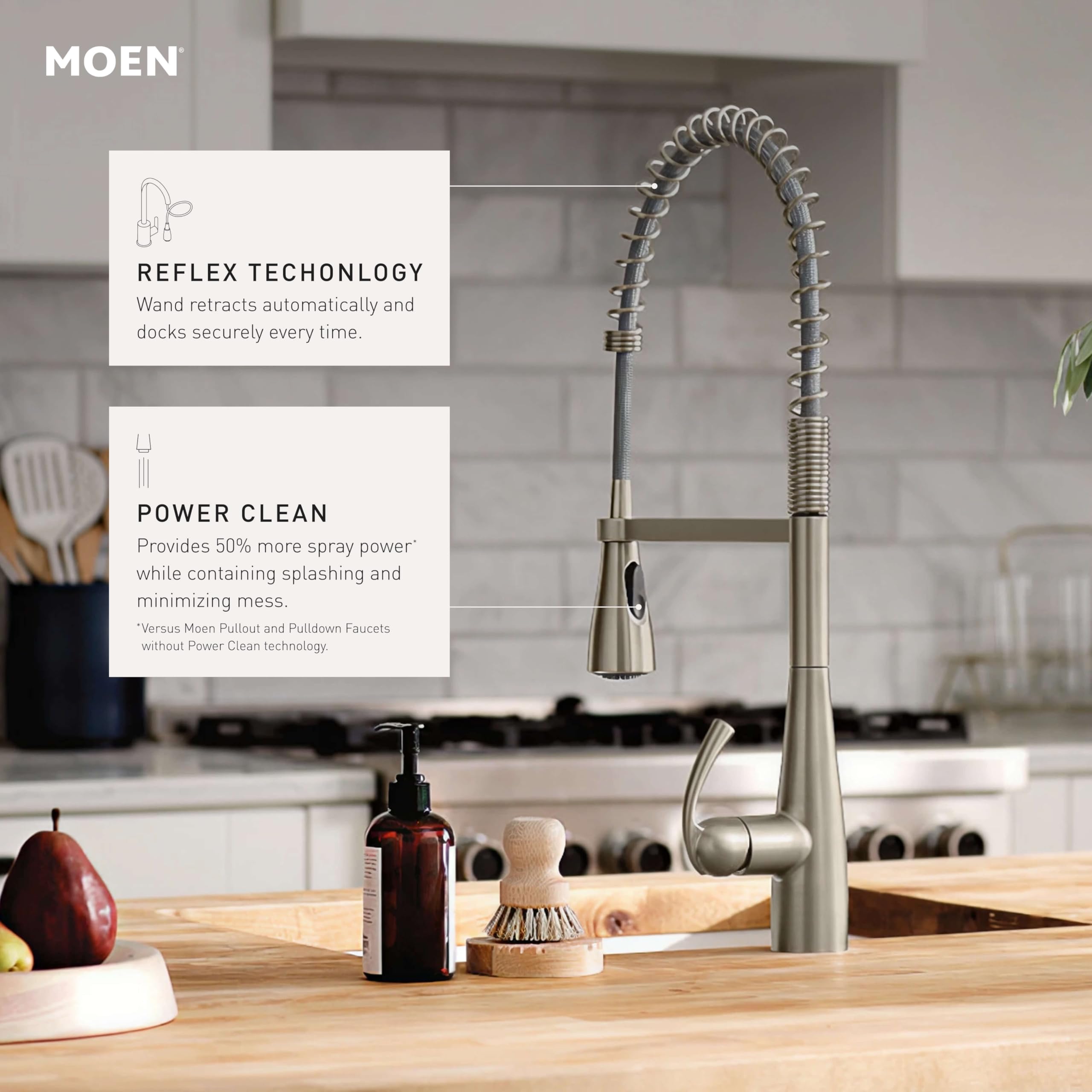 Snapklik.com : Moen Essie Chrome One-Handle High Arc Pre-Rinse Spring ...