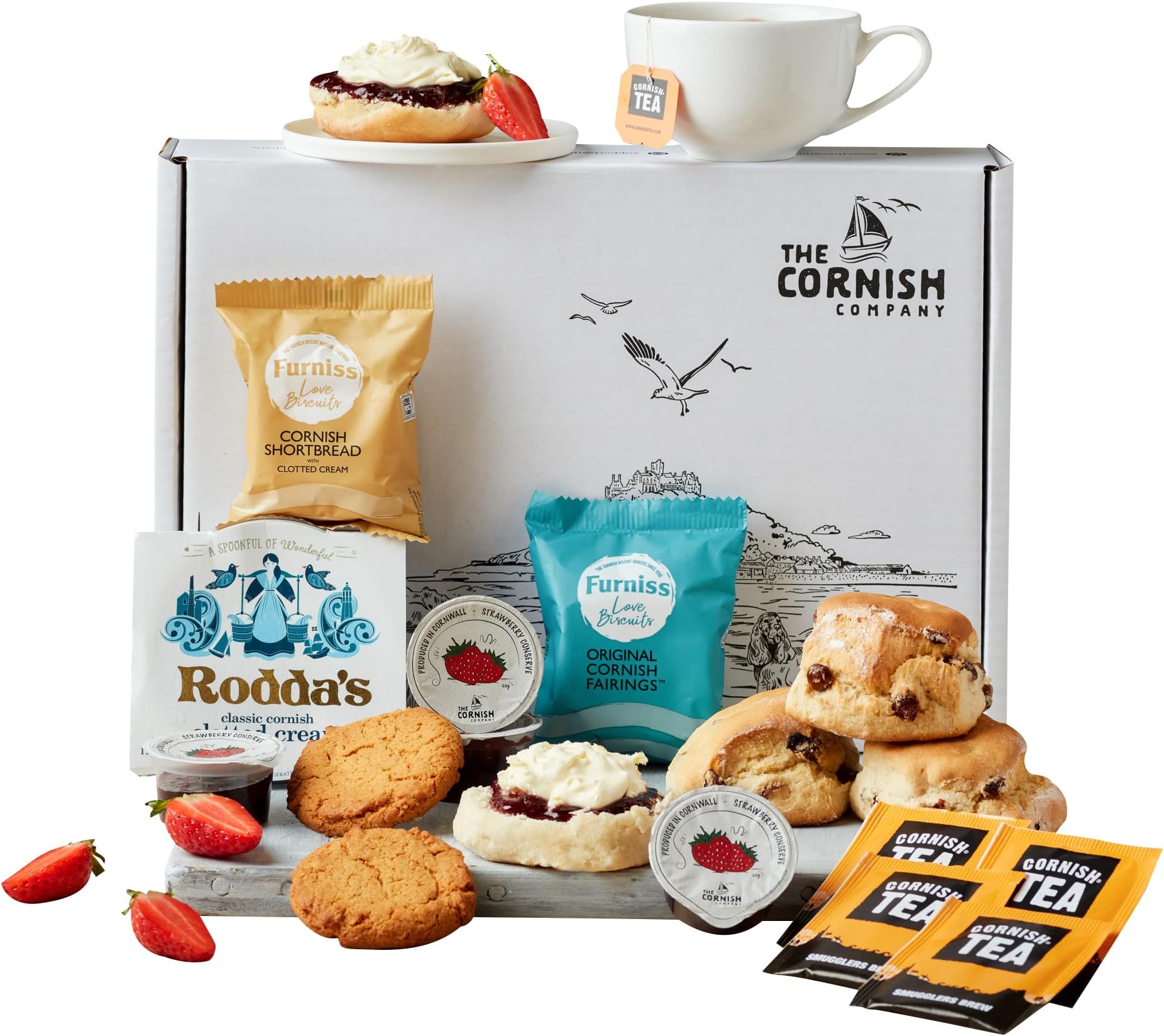 The Cornish Fruit Afternoon Tea Hamper, Birthday Gift, Food Hamper, Thank You Gift, Mother's Day