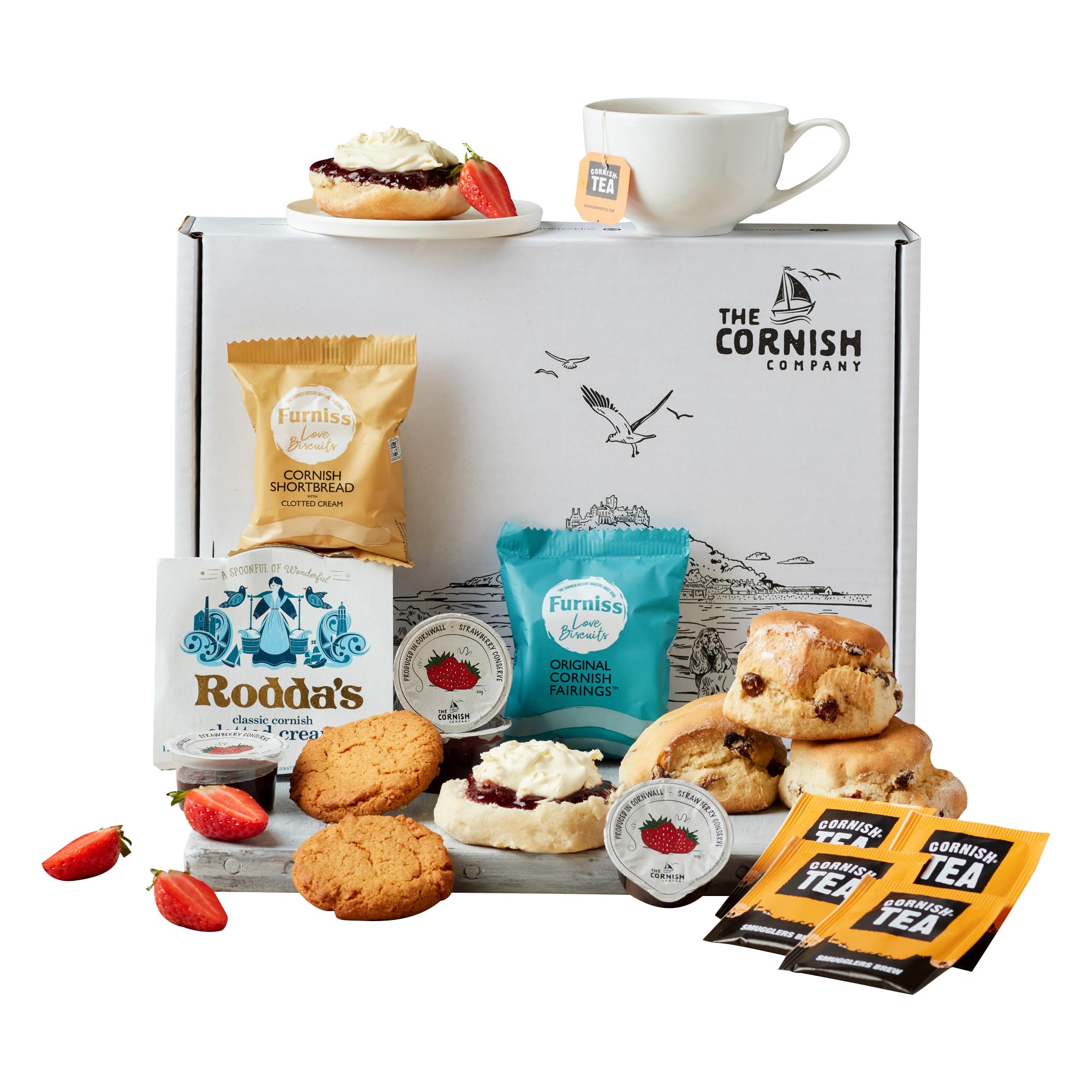 The Cornish Fruit Afternoon Tea Hamper, Birthday Gift, Food Hamper, Thank You Gift, Mother's Day