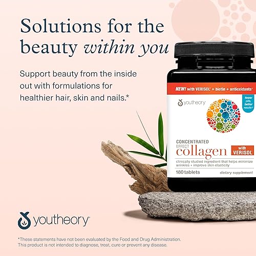 Miniatura 7 de Youtheory Colágeno de efecto concentrado con verisol - Para la salud de las articulaciones, los huesos, los músculos, la piel, el cabello y las