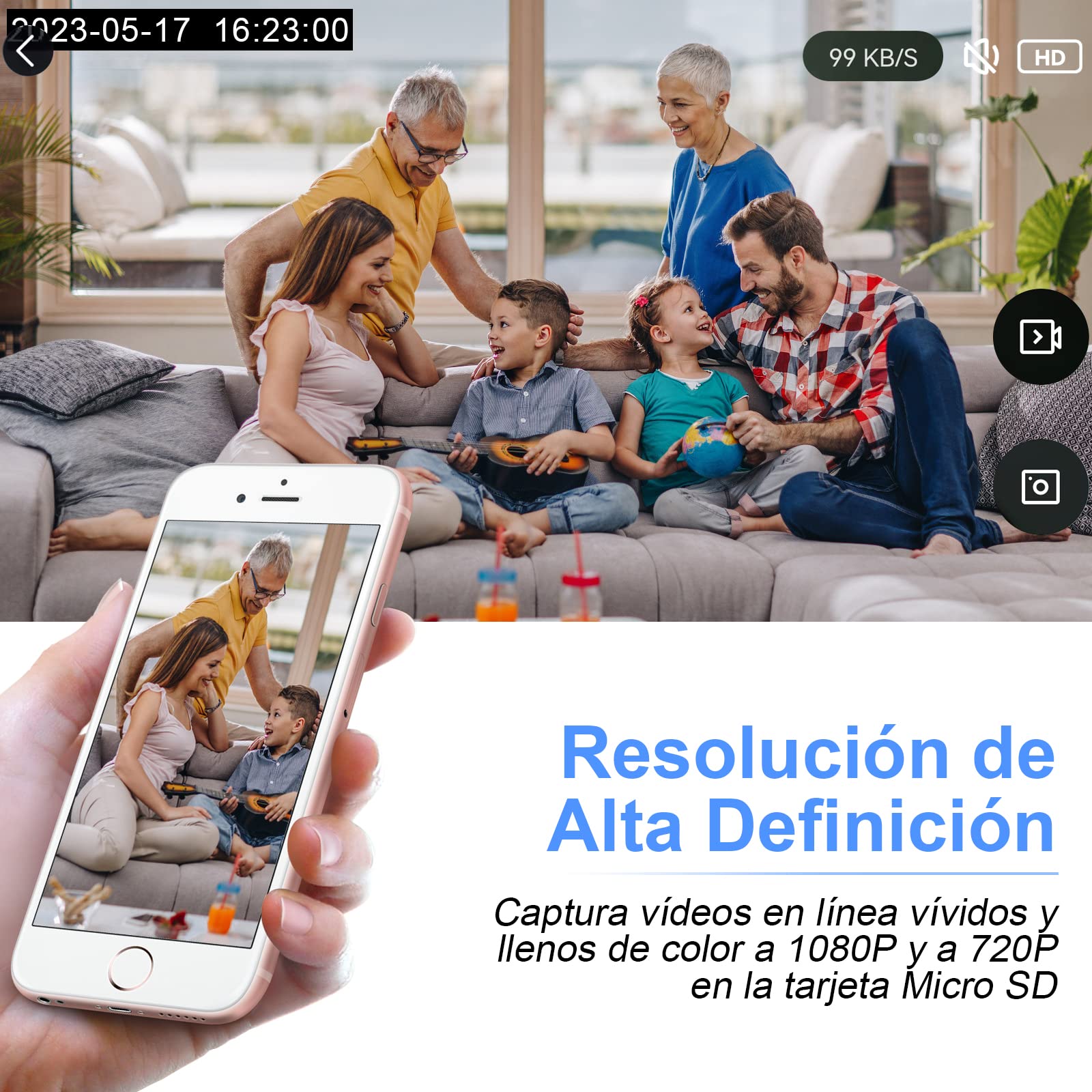 Cámara Espía WiFi, Mini Camara Oculta 5G, Inalambrica Camaras Espias Ocultas 1080P HD Larga Duracion con Detección De Movimiento Vigilancia, Sin Visión Nocturna