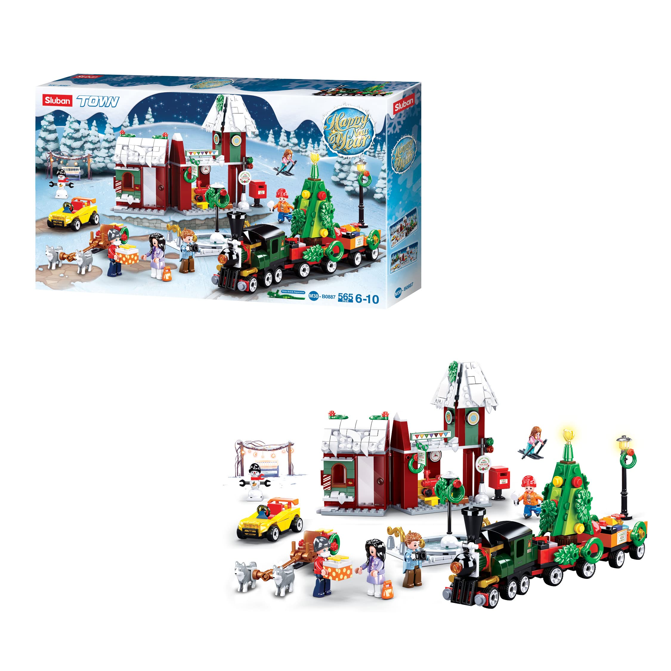 Sluban New Year (565 Pieces) Building Blocks Kit for Boys Aged 6 Years and Above Creative Construction Set Educational STEM Toy, Blocks Compatible with Other Leading Brands, BIS Certified (B0BQR3QQTT) Amazon Price History, Amazon Price Tracker