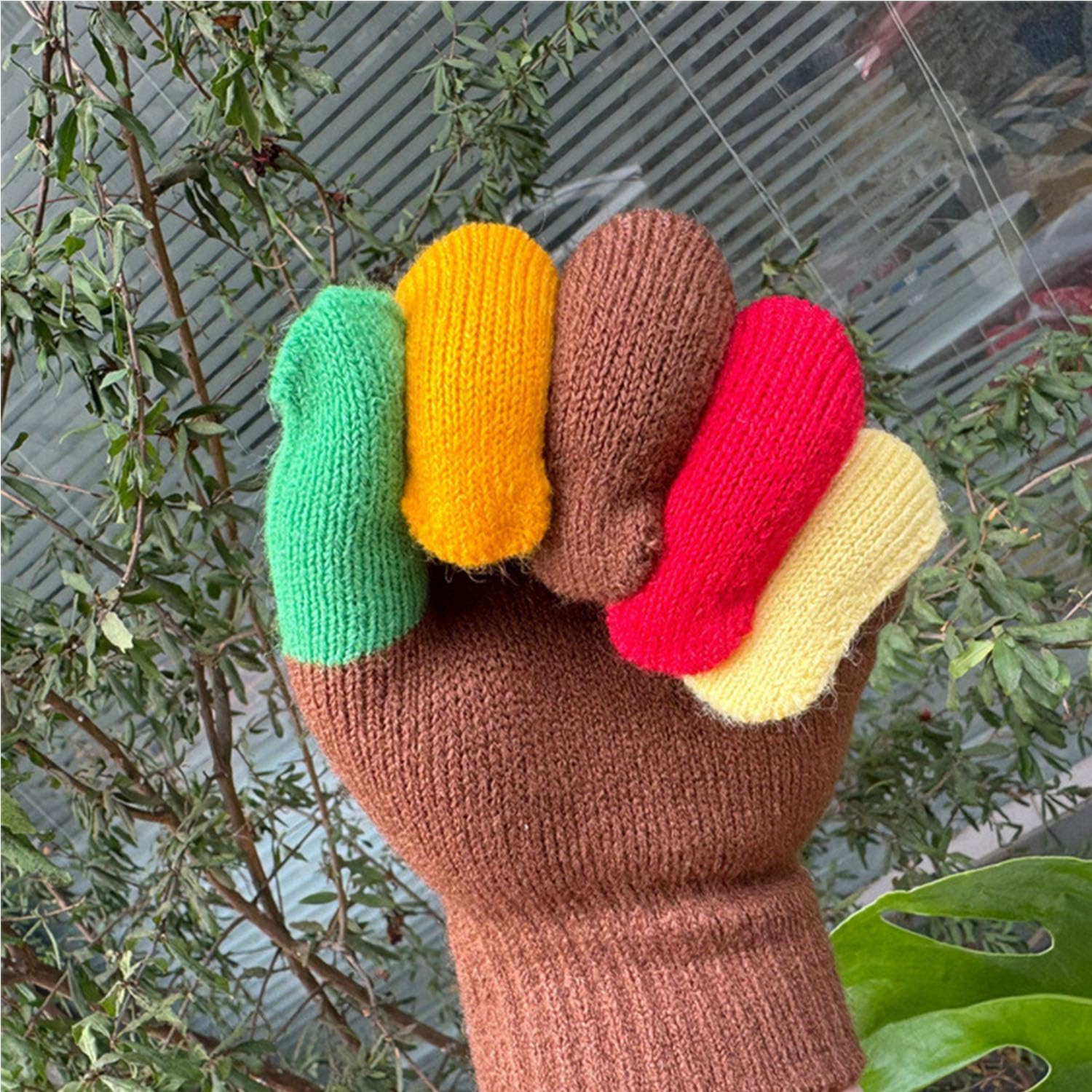 Thanksgiving Turkey Costume Gloves Thanksgiving Turkey Gloves for Runners Adults Kids