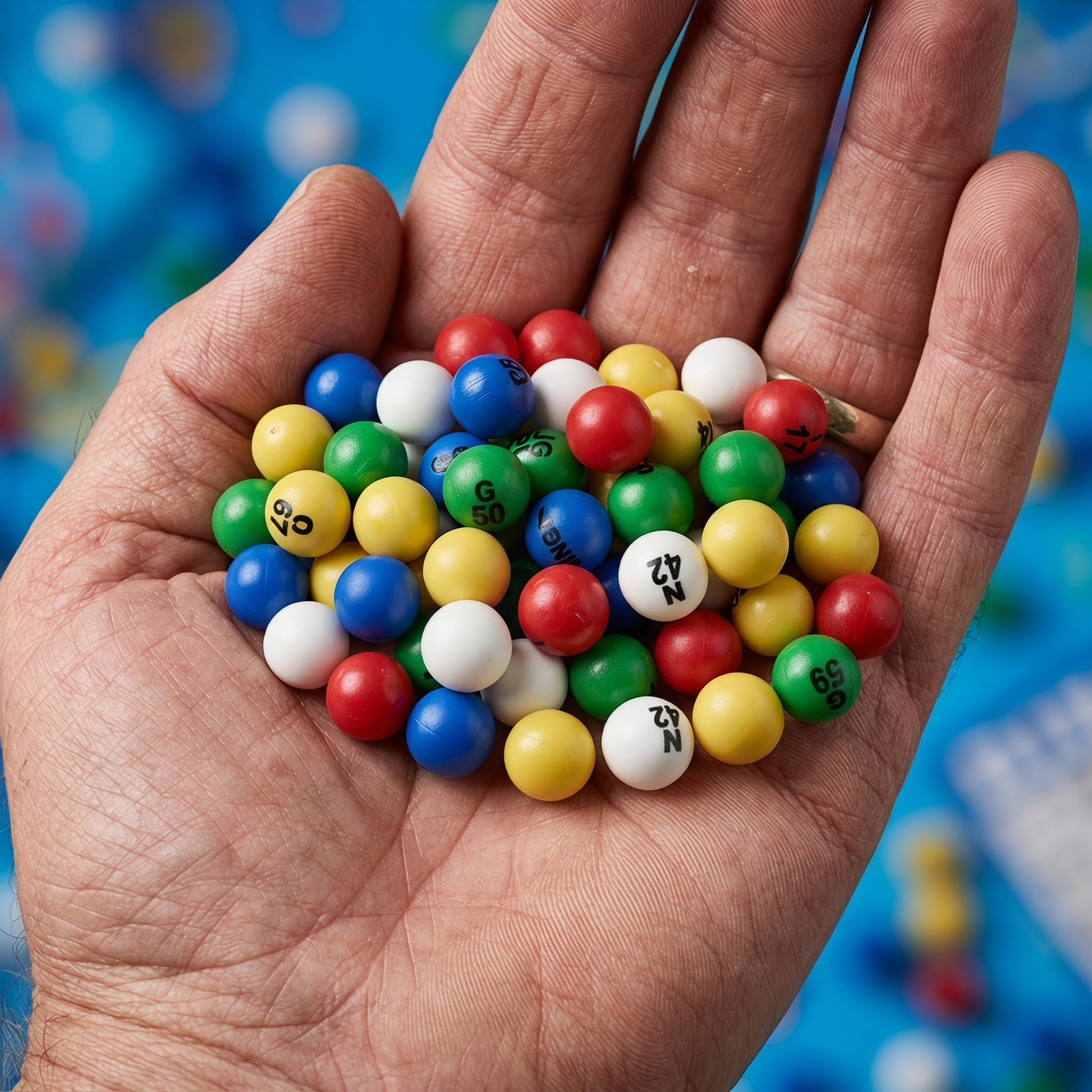 OSALADI 75 sztuk zapasowych kul bingo: 1-75 plastikowych kul do losowań