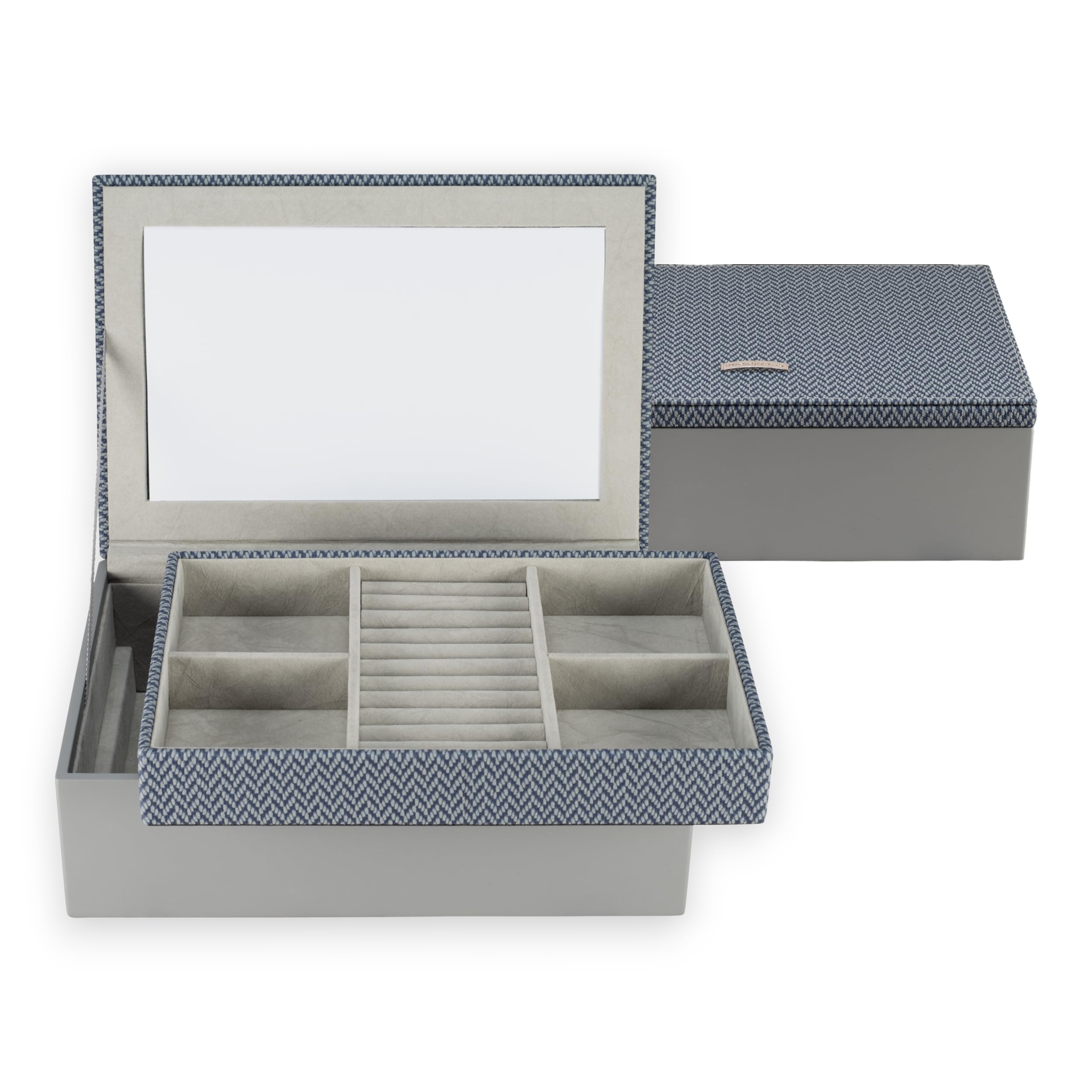 Windrose boîte à bijoux Calma gris pour sublimer votre coiffeuse moderne
