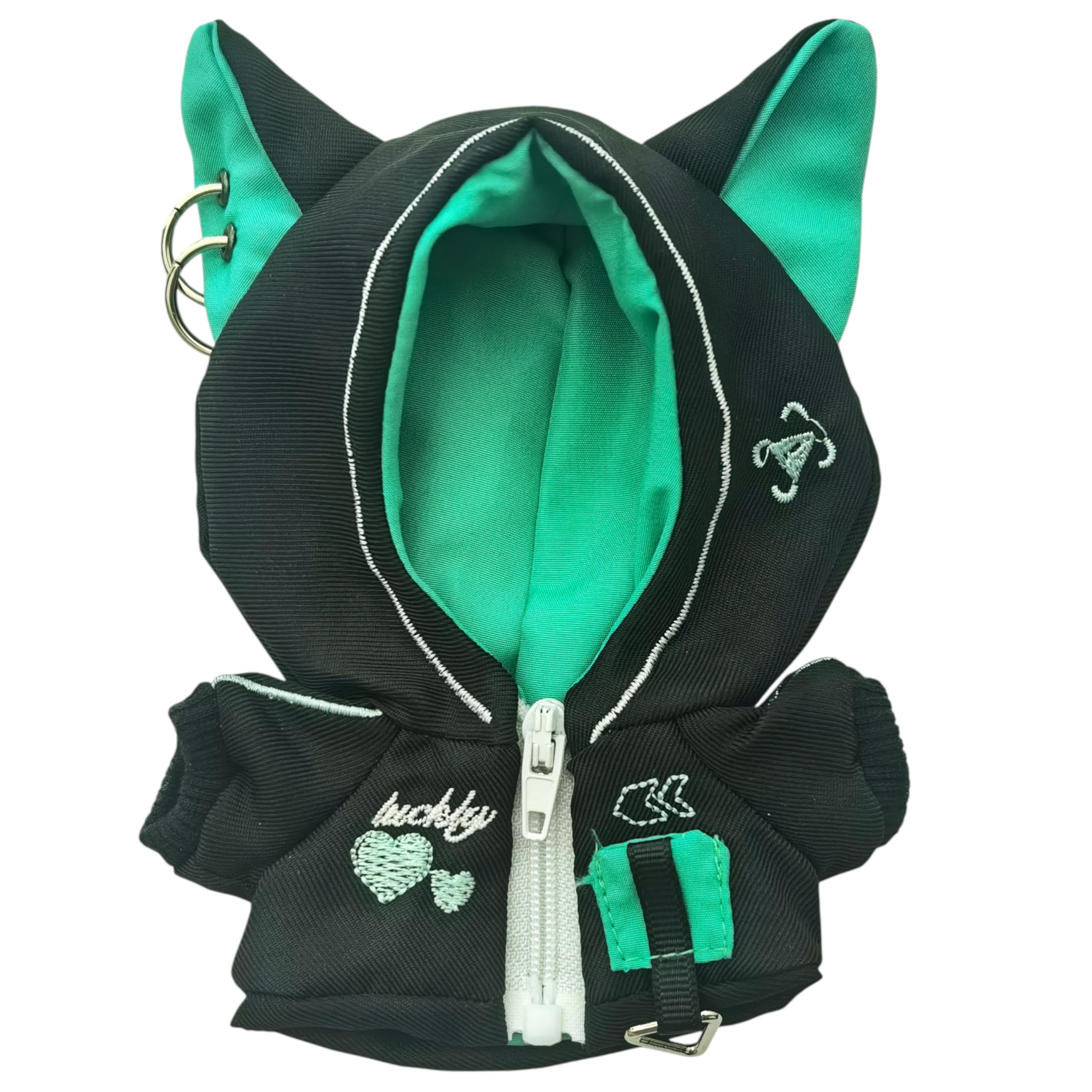 Amazon.co.jp: AXLUCE-ぬい服-猫耳サイバーパンクパーカー-ぬいぐるみ