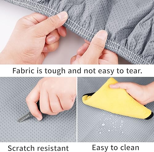 Miniatura 7 de GXT Funda de automóvil resistente al viento y al polvo para exteriores e interiores, 3 capas de tela transpirable resistente con protección UV,