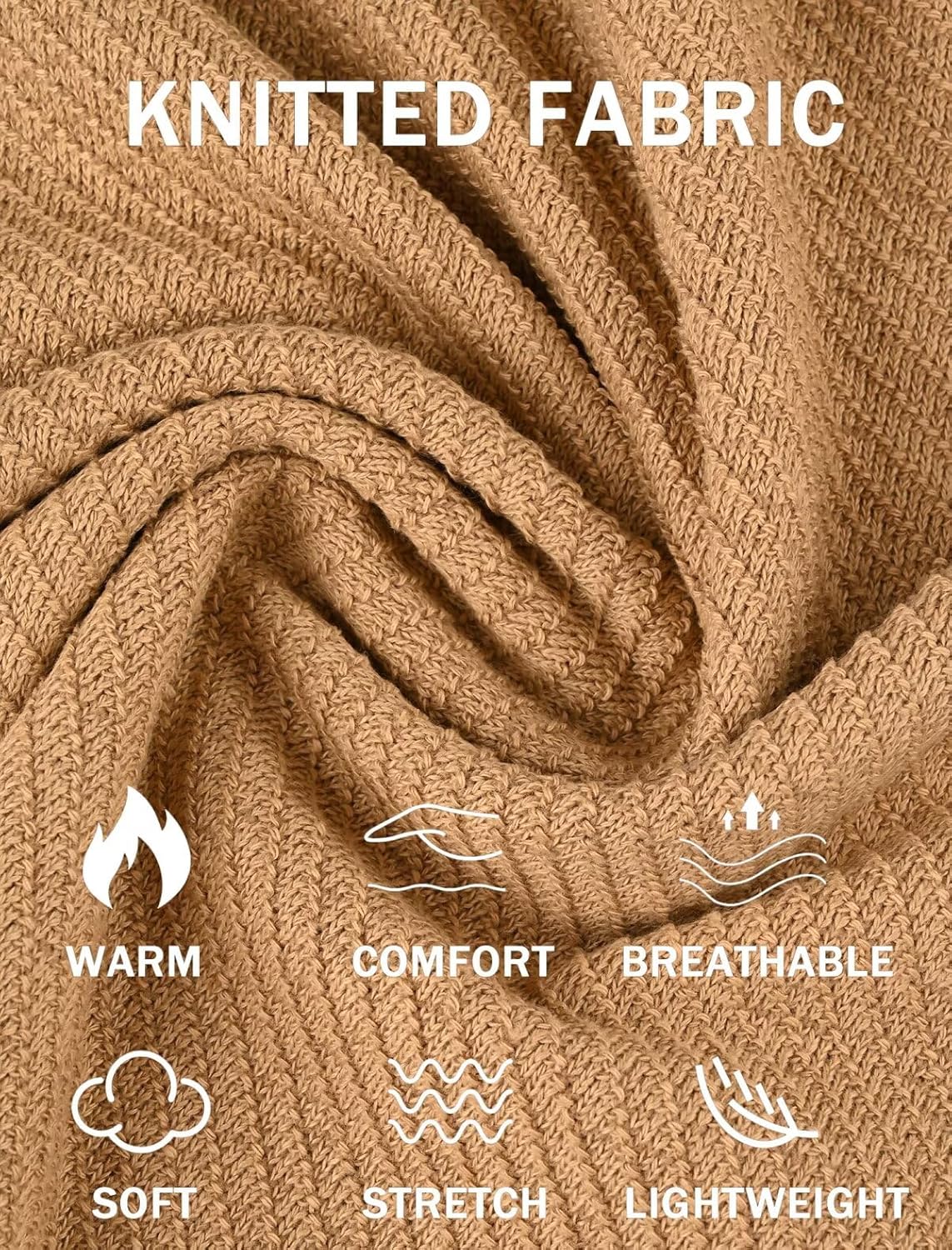 BAYAMO Mens Polo Sweater V Neck Long Sleeve Pullover Sweater Casual Knit Textured Sweater - Image 6