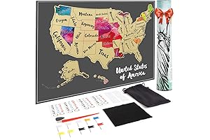 JARLINK Scratch Off USA Map Poster: Reveal Unseen Wonders on Every Journey