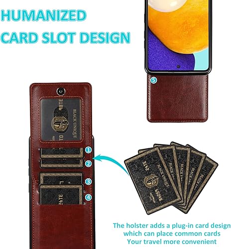 Miniatura 3 de Asuwish Funda de teléfono para Samsung Galaxy A52 5G4G con protector de pantalla de vidrio templado, soporte para tarjetas de crédito, soporte de