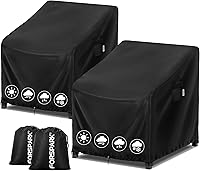 Vista 12 de FORSPARK Funda para sofá de patio, impermeable, resistente a los rayos UV, protector para sofá biplaza de 2 asientos, tela Oxford resistente a