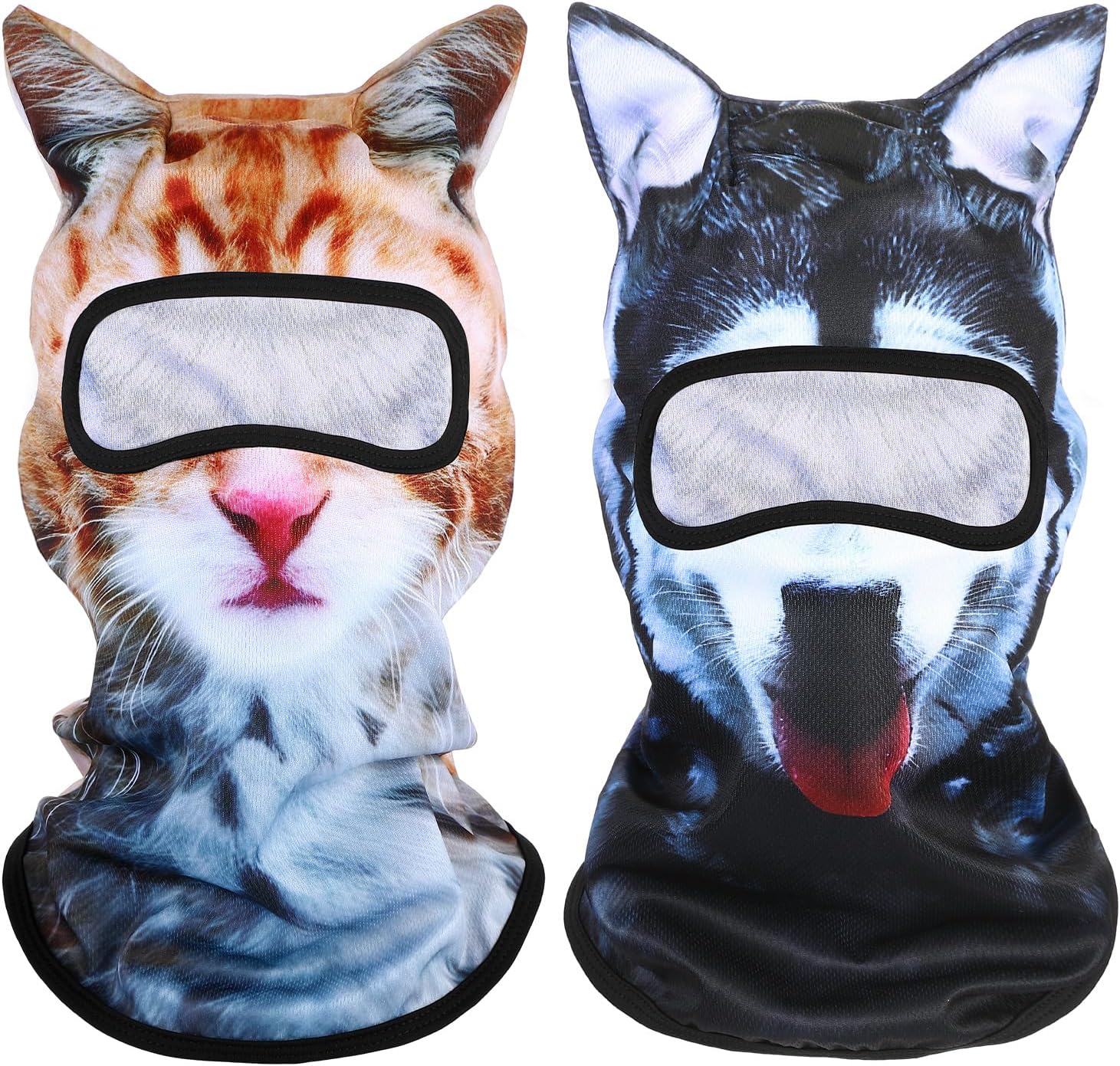 Shyyween 3D Cat Ski Mask Dog Balaclava Sheisty Breathable Cycling Mask Ice Silk Face Cover for Sunscreen Protection Outdoor