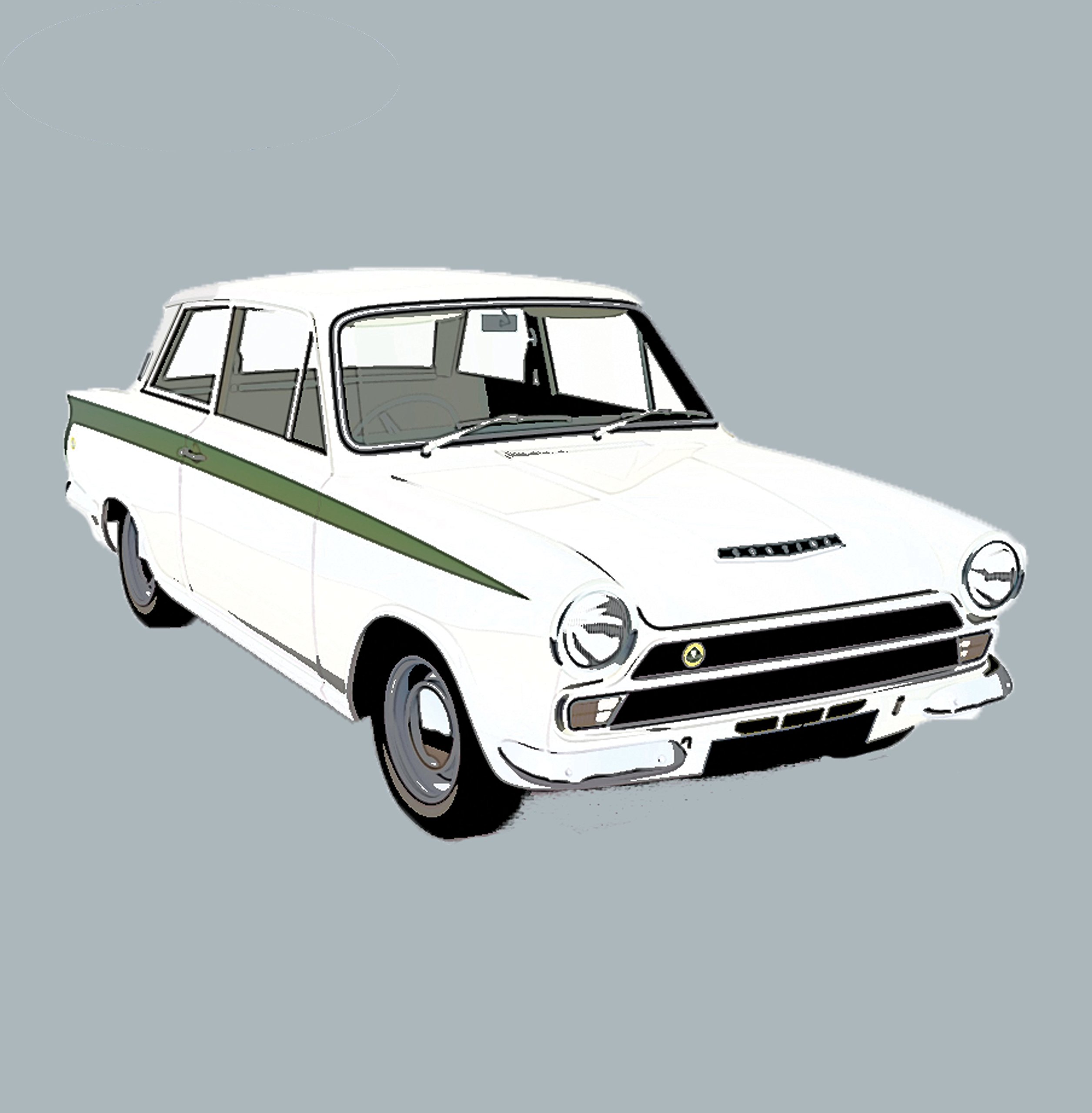 Ford MK1 Lotus Cortina Greeting Card