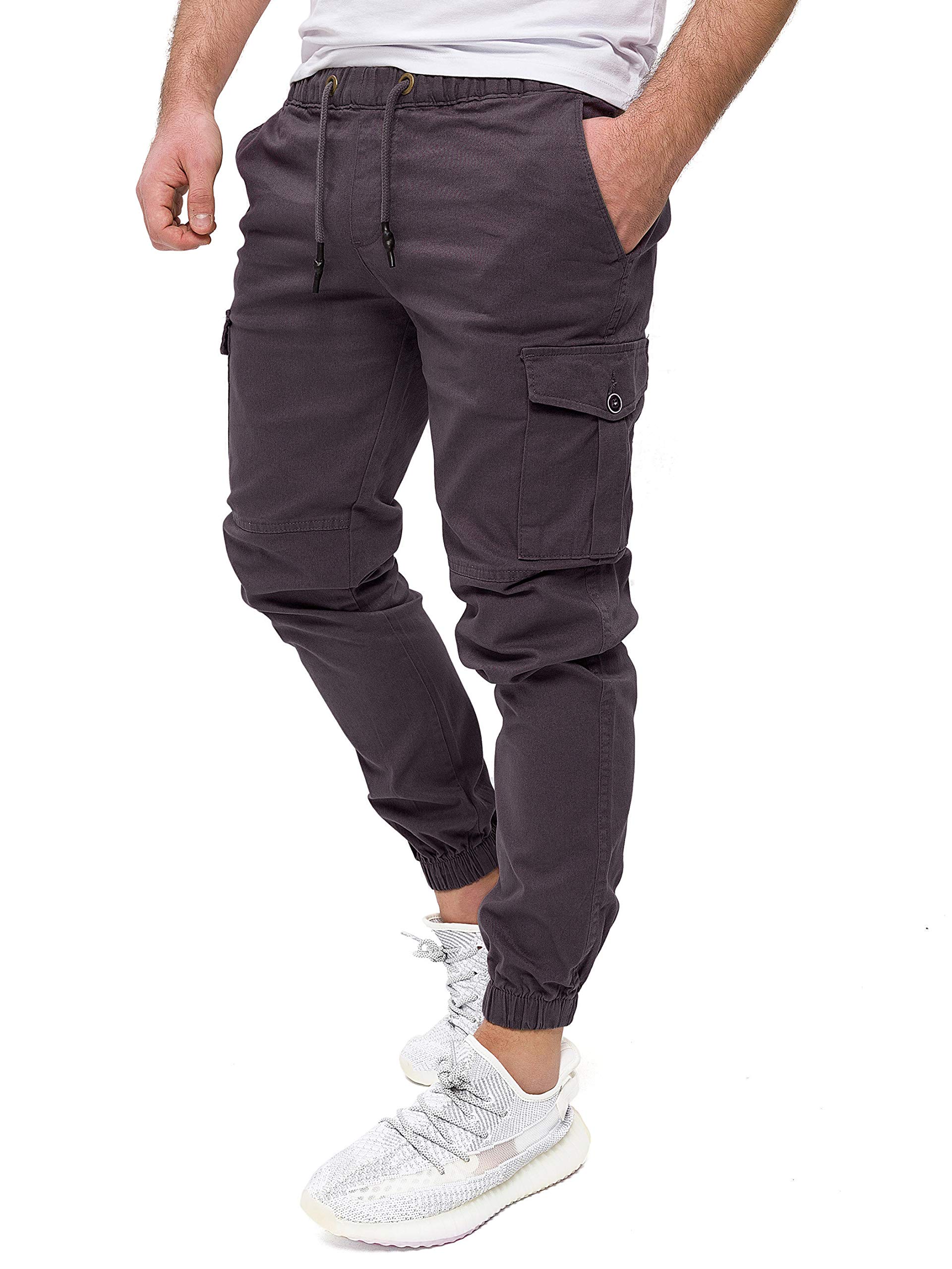 PITTMAN Darius - Herren Cargo Hose - Baumwoll Cargohosen - Cargo Jogger