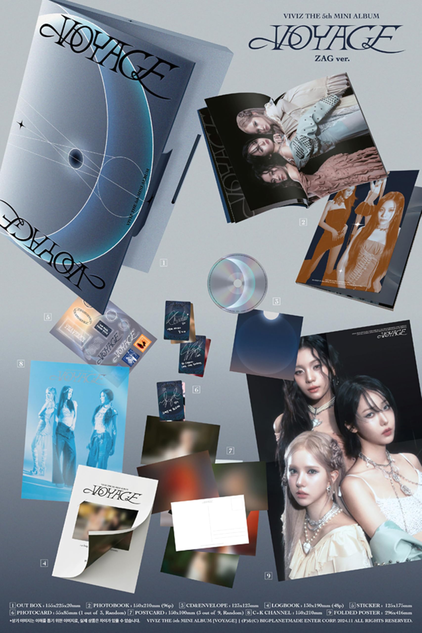 Amazon.com: VIVIZ Voyage 5th Mini Album (Photobook - ZAG Ver