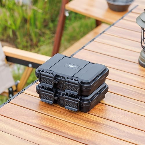 KIWIFOTOS 14 Slots 18650 Battery Organizer Case Protective Hard Storage Case Shockproof 18650 18350 Battery Holder Box Batteries Container(24 Slots CR123 Battery Case)