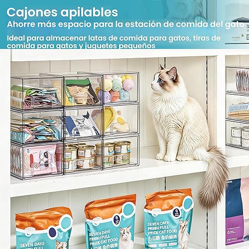 Miniatura 6 de Vtopmart - Contenedores acrílicos de almacenamiento apilables y transparente para organizar y guardar maquillaje en el baño, artículos debajo del