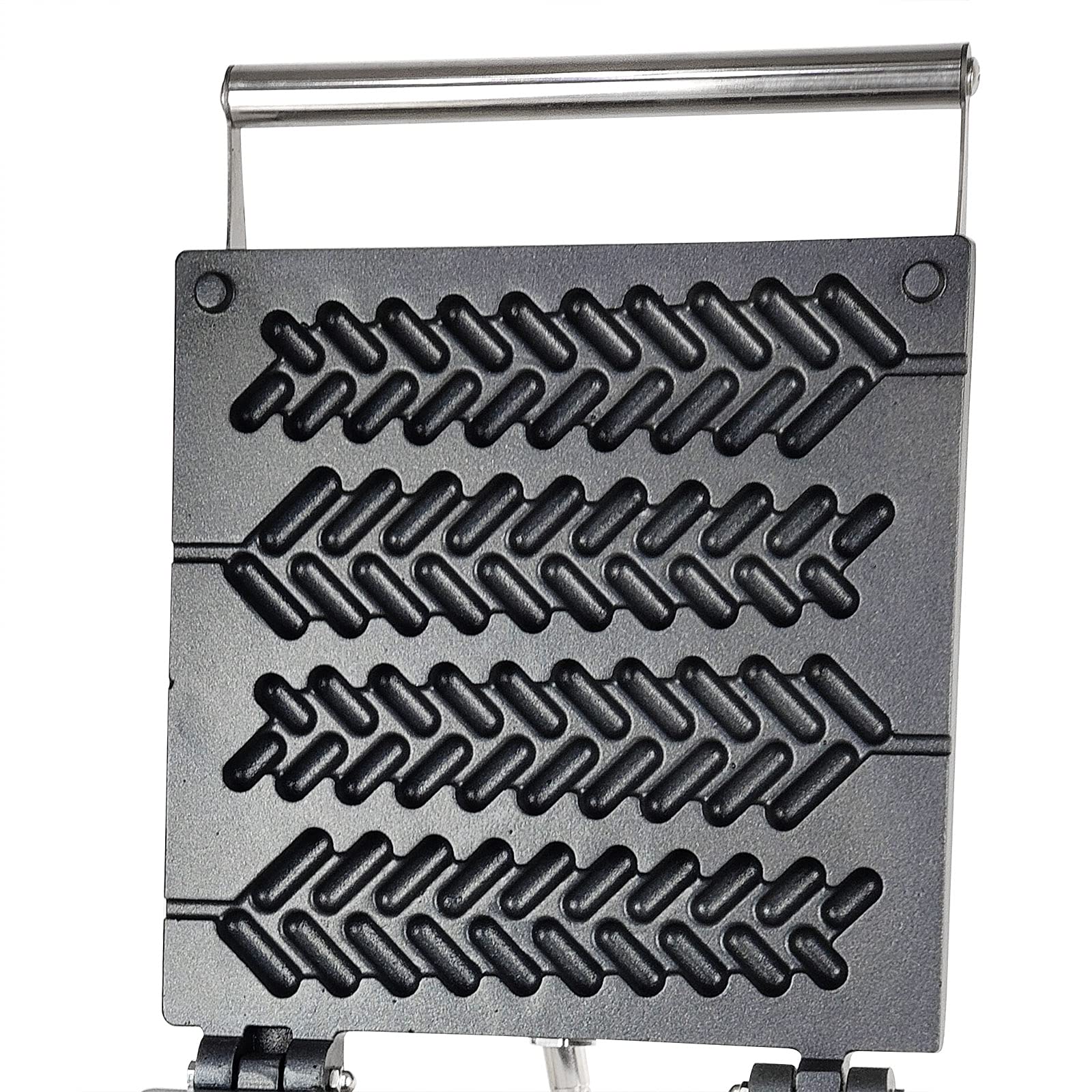 Gofrera eléctrica comercial de 220 V con temporizador, gofrera en forma de corazón que ahorra espacio