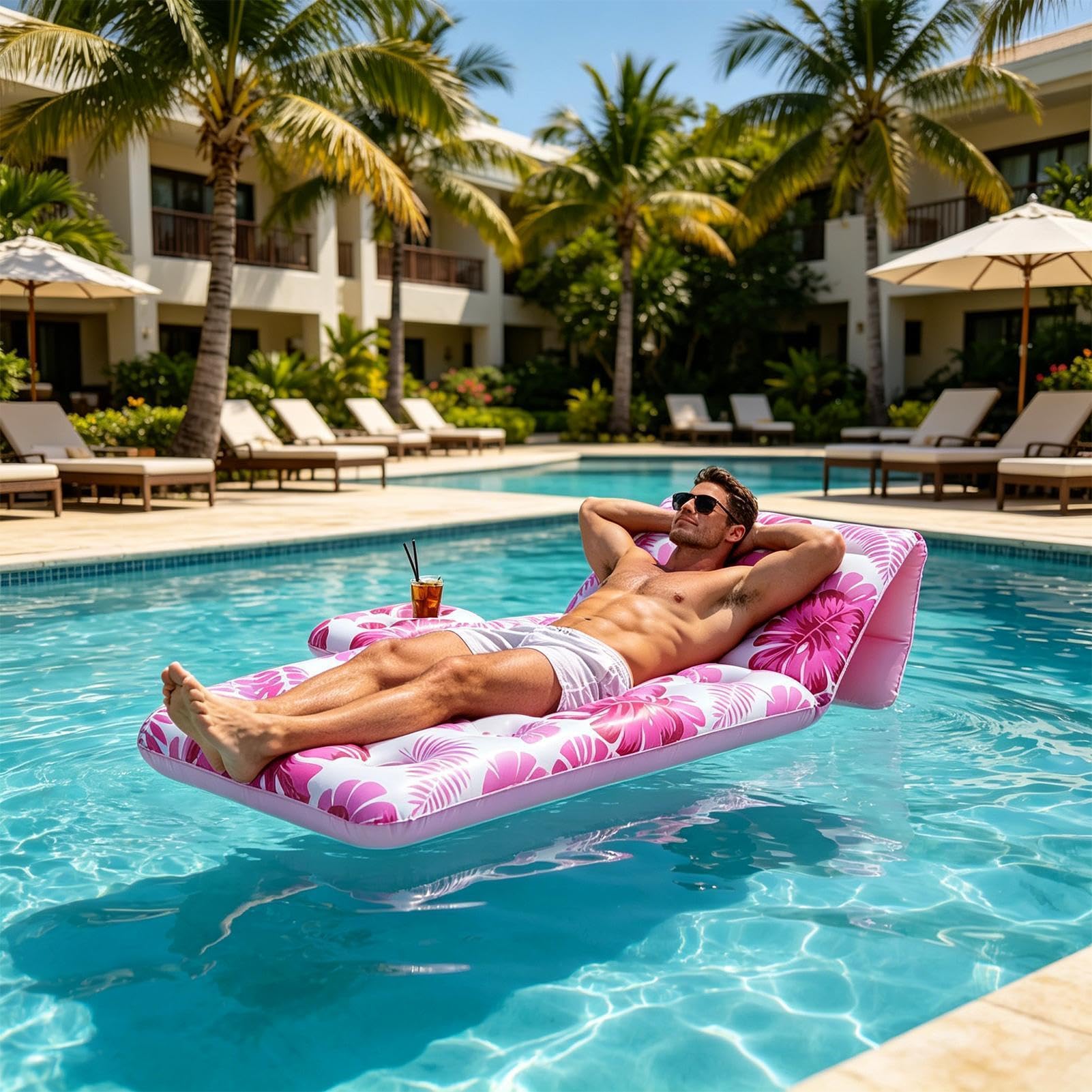 Flotteurs de piscine pour adultes avec dossier amusant