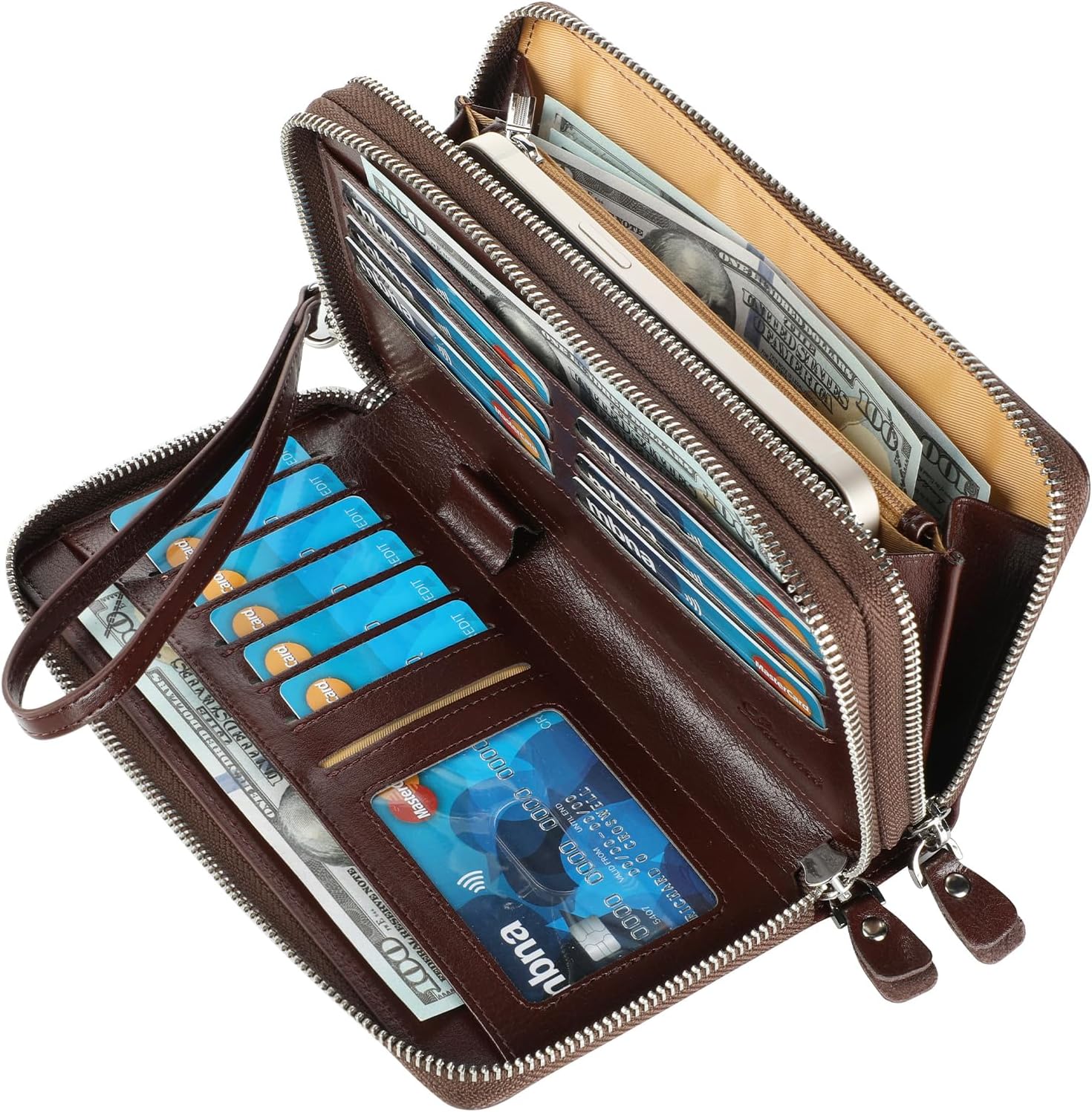 Lavemi Small Compact Women Wallet RFID Blocking Genuine Leather Bifold Purse with ID Windows image 2