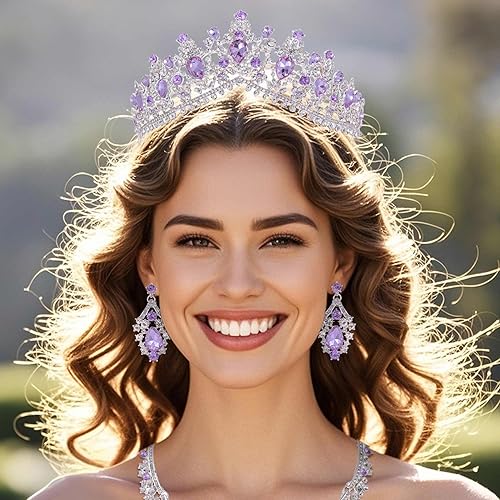 Miniatura 4 de Kamirola - Corona de reina y tiara corona de princesa para mujeres y niñas, diademas de cristal para novias, disfraces góticos de Halloween para