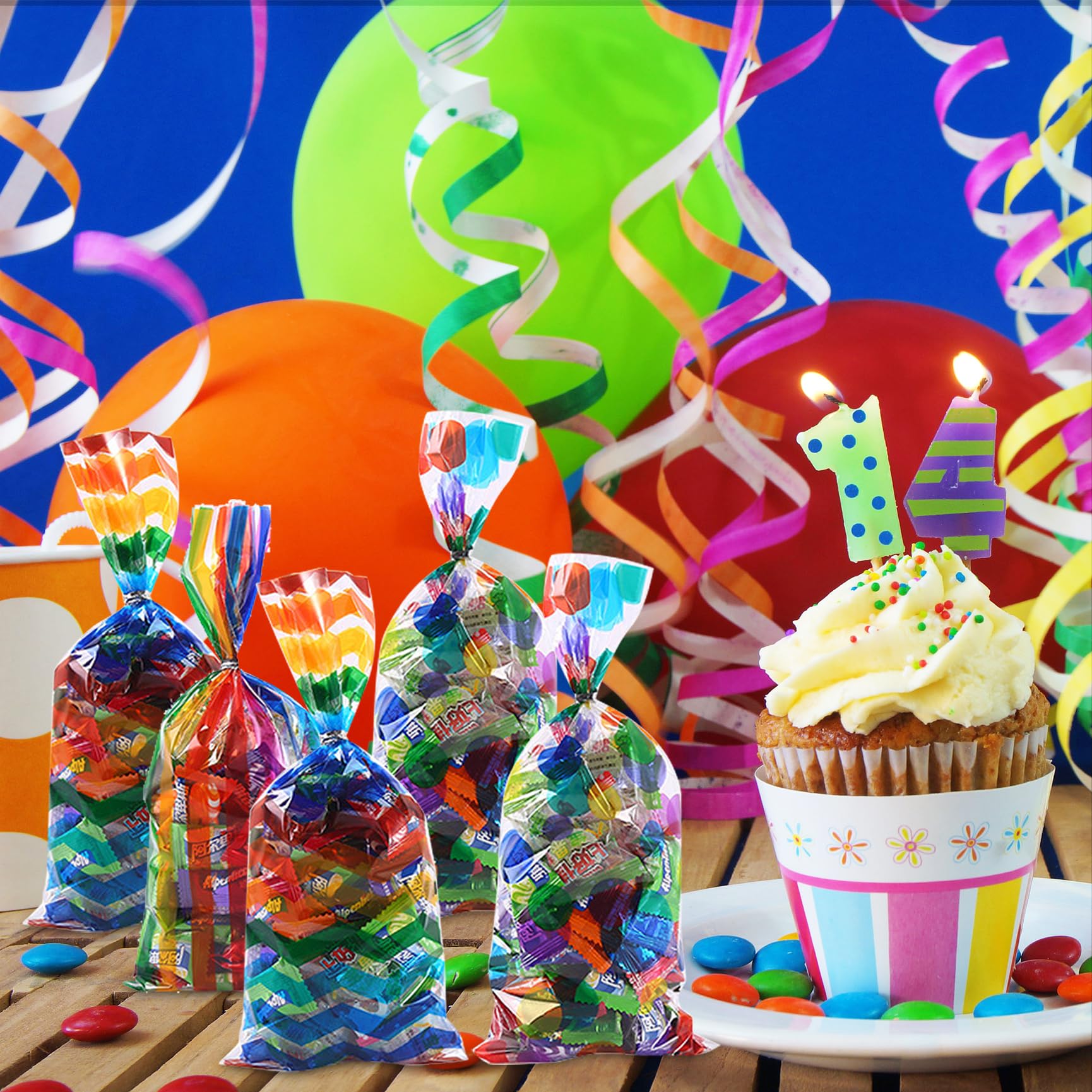 120pcs Small Clear Reusable Plastic Party Bags, 15.1cm X 10cm With Ties - View #12